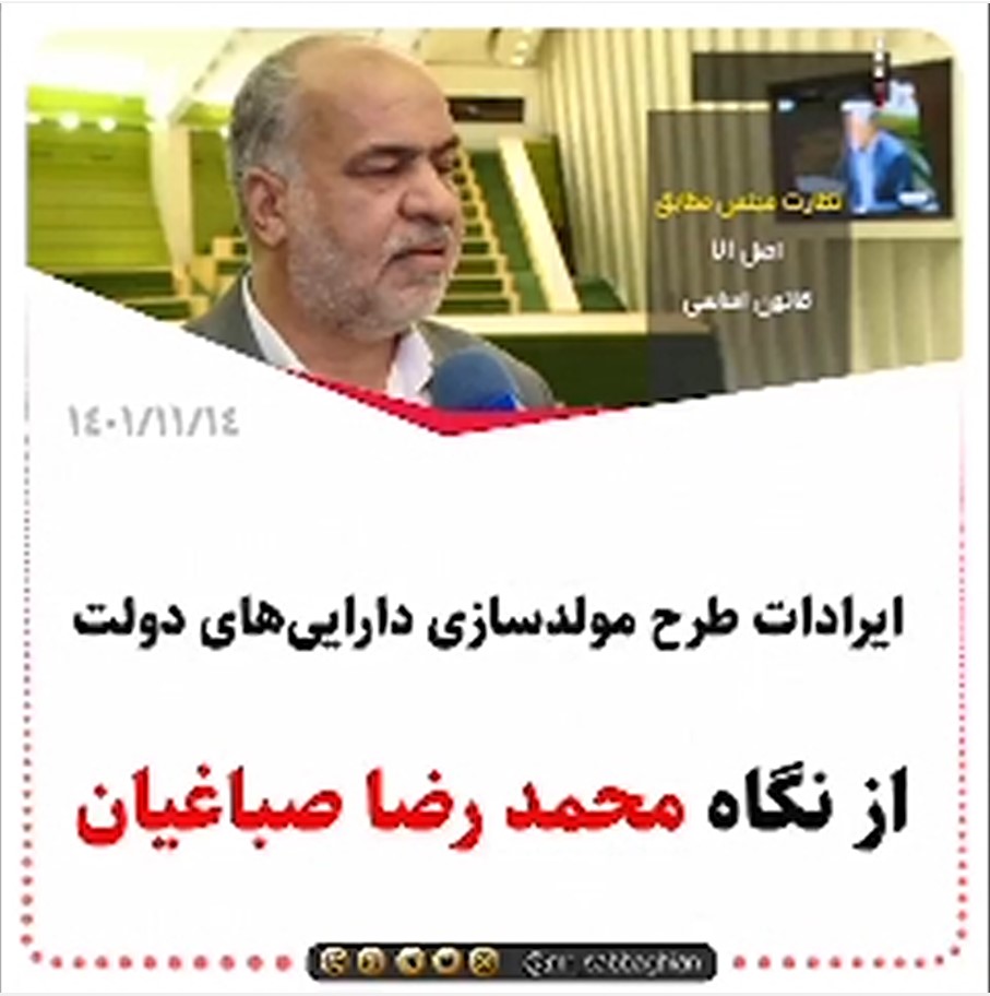 ایرادات طرح مولد سازی دارایی های دولت از نگاه محمد رضا صباغیان