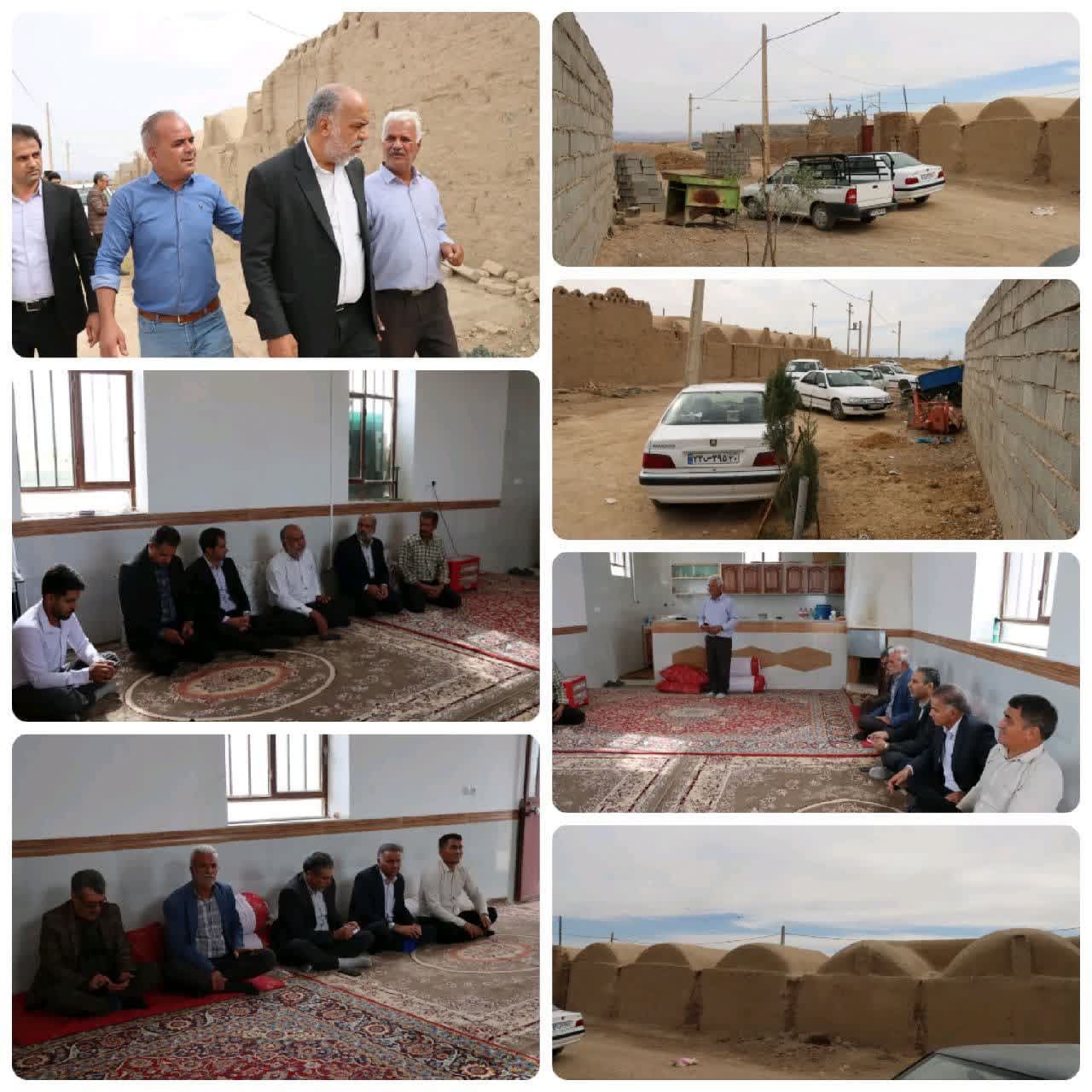 بازدید محمد رضا صباغیان به همراه  مسئولین شهرستان از روستای سعادت آباد شهرستان مروست
