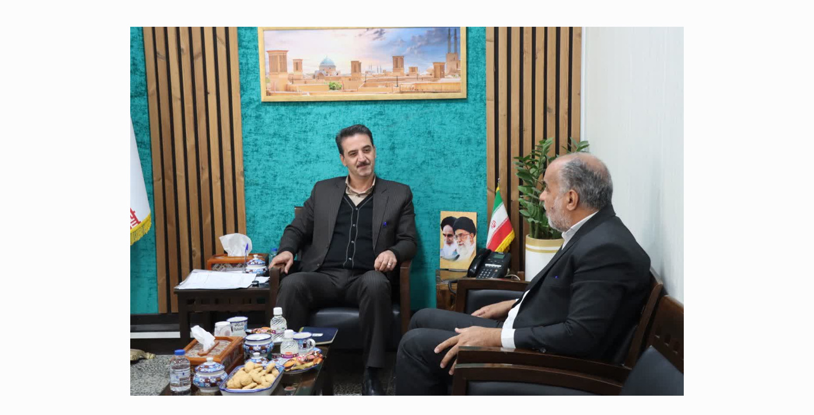 نشست محمد رضا صباغیان با سرپرست معاونت هماهنگی امور عمرانی استانداری یزد