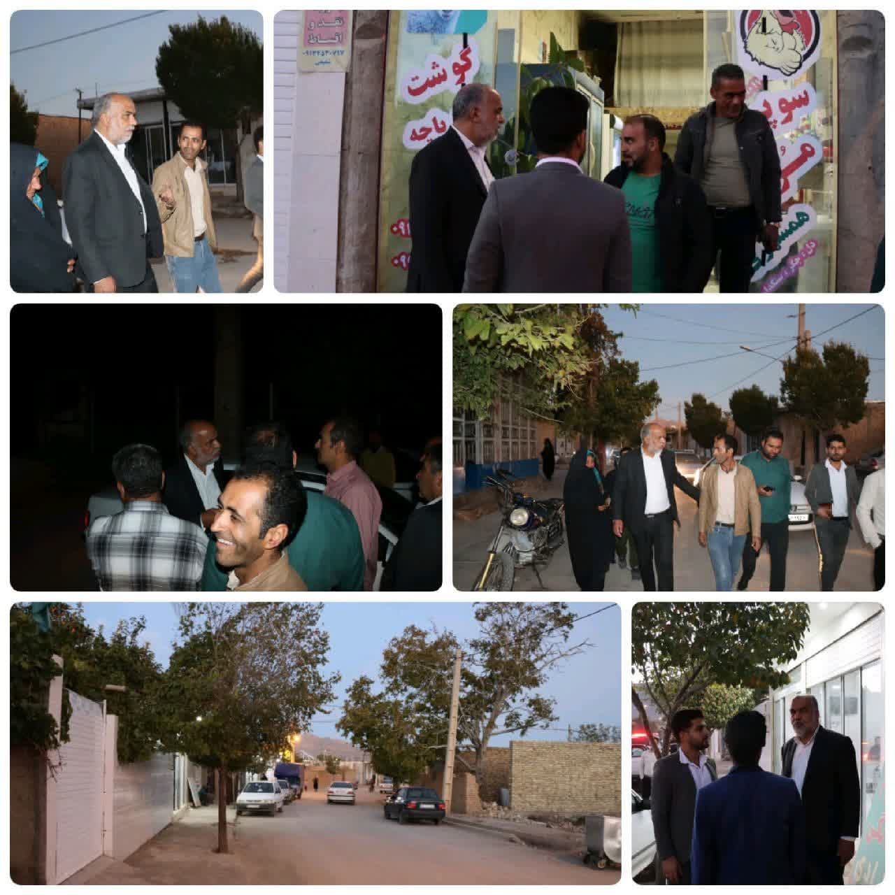 بازدید محمد رضا صباغیان به همراه مسئولین شهرستان از روستای کرخنگان شهرستان مروست