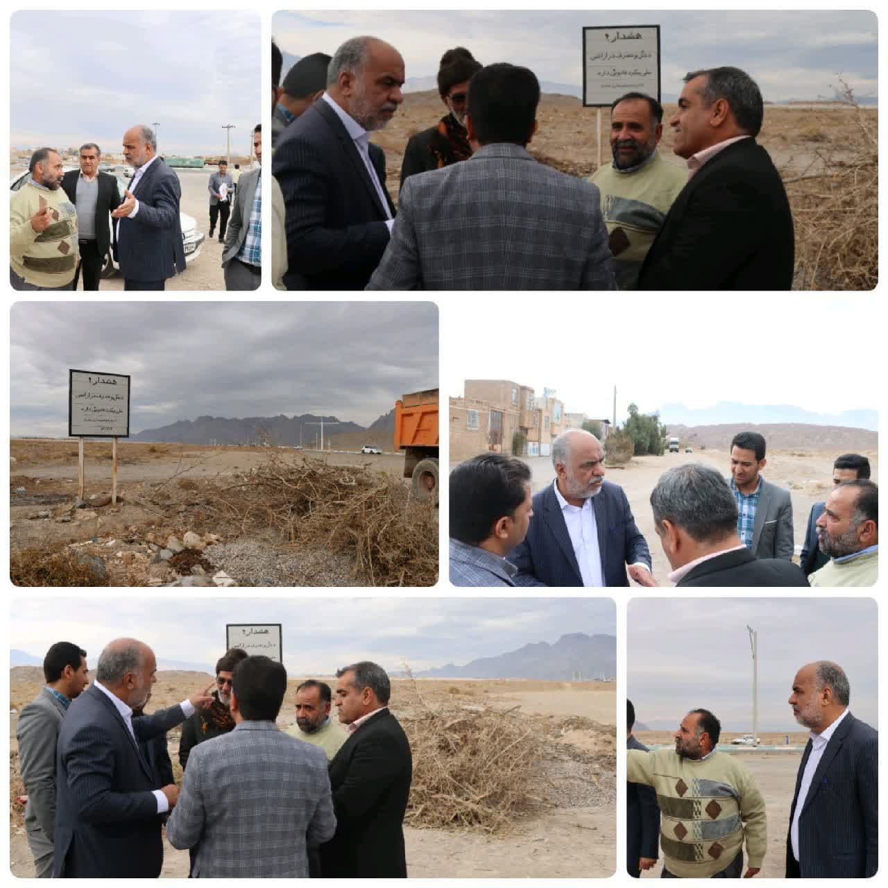 بازدید محمد رضا صباغیان از زمین محل احداث مدرسه مدرسی شهرستان مهریز