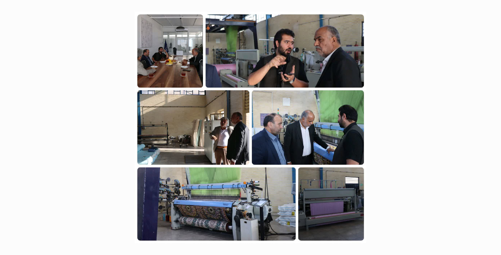 بازدید محمد رضا صباغیان نماینده مردم در مجلس شورای اسلامی  از کارخانه تولید ترمه، حوله و پتو