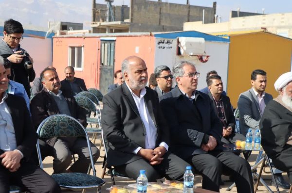 مراسم کلنگ زنی پروژه ۷۸ واحدی مسکن شهری ارغوان شهرستان مهریز