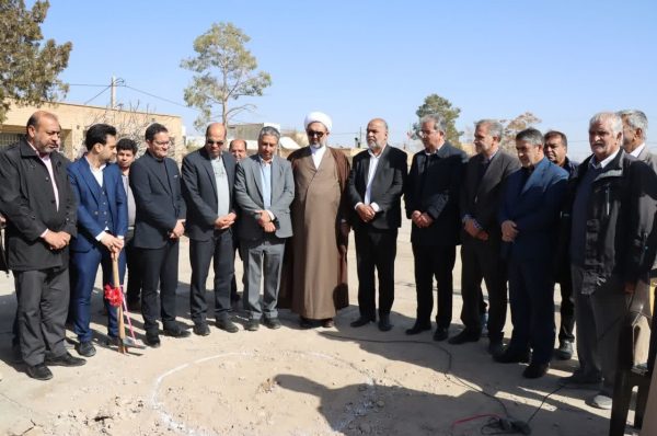 آئین آغاز عملیات اجرایی دبستان ۹ کلاسه خیری اسلامی حضرت زهرا (س) شهرستان مهریز