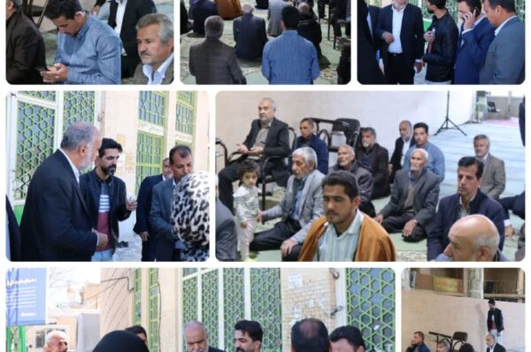 حضور #محمد_رضا_صباغیان در بین نمازگزاران مسجد جامع شهرستان خاتم و اقامه نماز ظهر و عصر