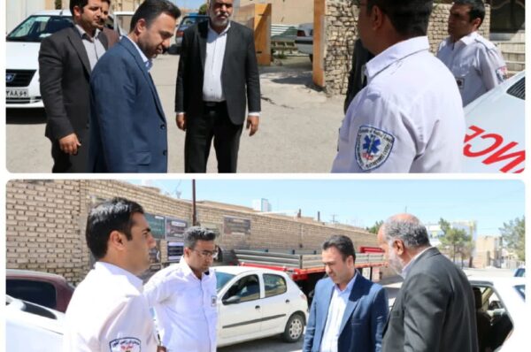  آزمایش و تست کیفیت خدمات رسانی اورژانس ۱۱۵ شهرستان خاتم توسط محمد رضا صباغیان نماینده مردم در مجلس شورای اسلامی و فرمانداری شهرستان 