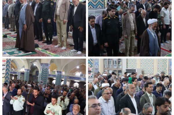 حضور محمد رضا صباغیان در نماز عبادی سیاسی جمعه شهرستان بهاباد