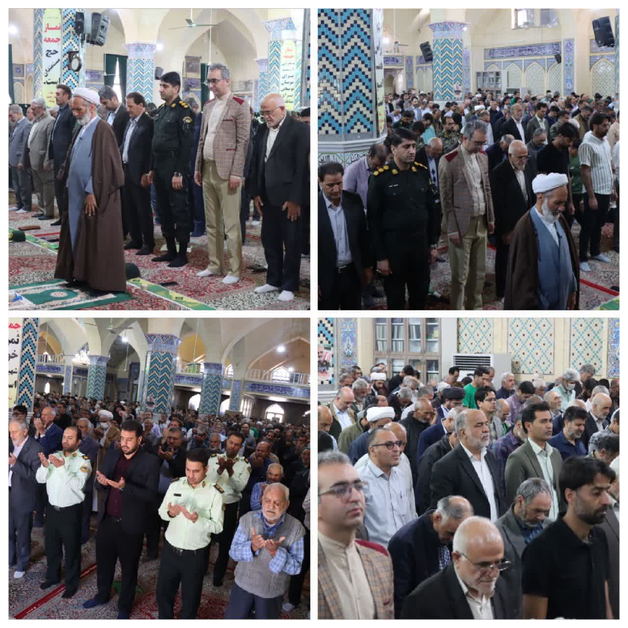 حضور محمد رضا صباغیان در نماز عبادی سیاسی جمعه شهرستان بهاباد