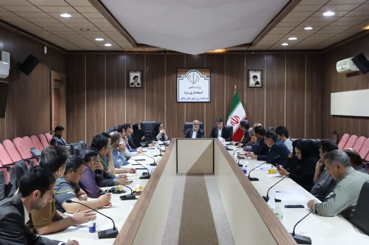 جلسه کارگروه توسعه بخش مرکزی؛ دهستان سبز دشت شهرستان بافق