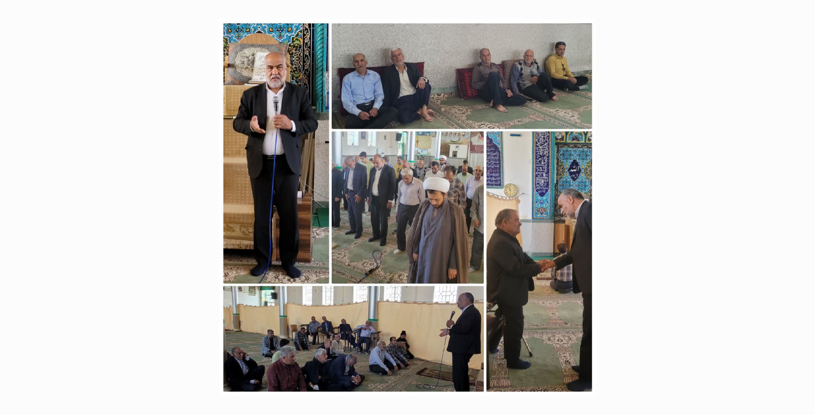 حضور #محمد_رضا_صباغیان در بین نمازگزاران مسجد مسجد النبی شهرستان بافق و اقامه نماز ظهر و عصر