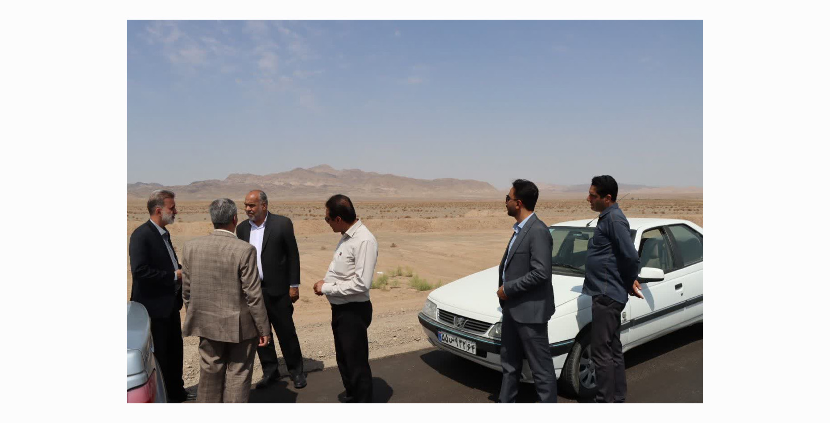 بازدید میدانی محمد رضا صباغیان با همراهی فرماندار و بخشدار از کمربندی دهستان جلگه شهرستان بهاباد با هدف بررسی و پیگیری روند احداث این مسیر
