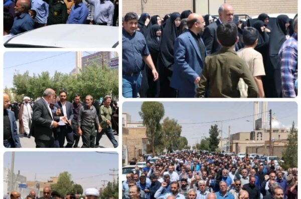حضور محمدرضا صباغیان در راهپیمایی محکومیت تجاوز رژیم صهیونیستی به میهن اسلامی