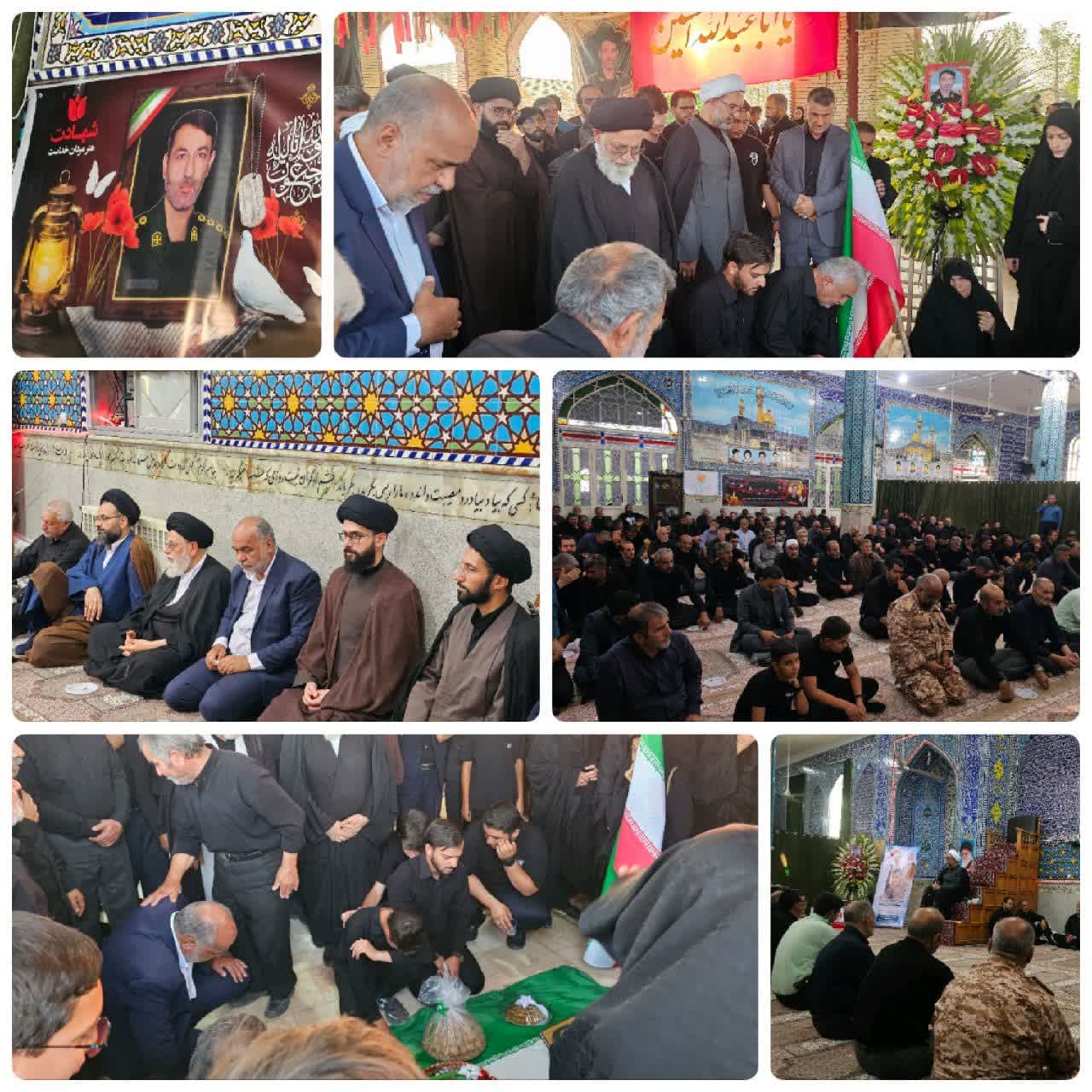 حضور محمد رضا صباغیان در مراسم هفتم حمید رضا بافتی زاده شهید حمله تروریستی رژیم صهیونیستی به پادگان الغدیر یزد