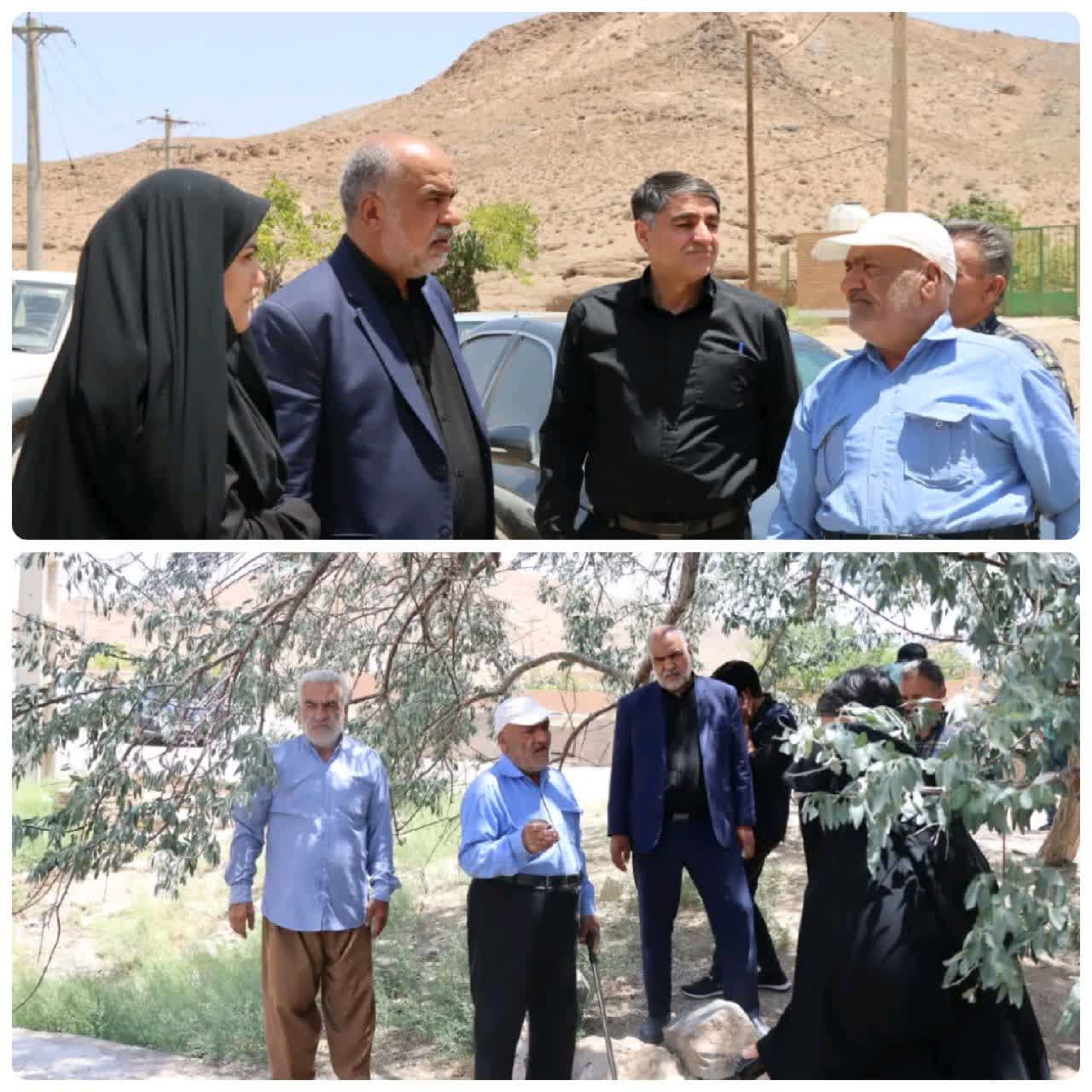 بازدید میدانی محمد رضا صباغیان با همراهی فرماندار شهرستان و بخشدار از #روستای_ده_میرزا_احمد شهرستان بافق و شنیدن مشکلات و مسائل روستا از نزدیک