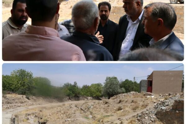 بازدید میدانی محمد رضا صباغیان با همراهی فرماندار شهرستان از قنات روستای کرخنگان با هدف بررسی مشکلات تأمین آب کشاورزی