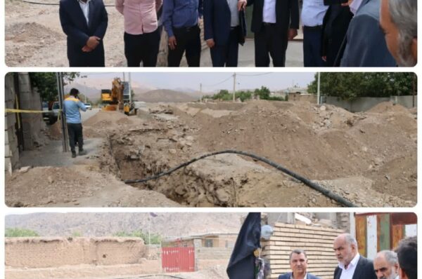 بازدید محمد رضا صباغیان از پروژه احداث پل روستای چنارناز