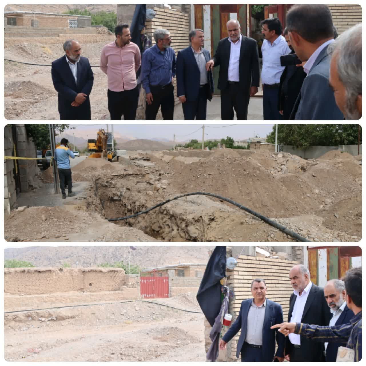 بازدید محمد رضا صباغیان از پروژه احداث پل روستای چنارناز
