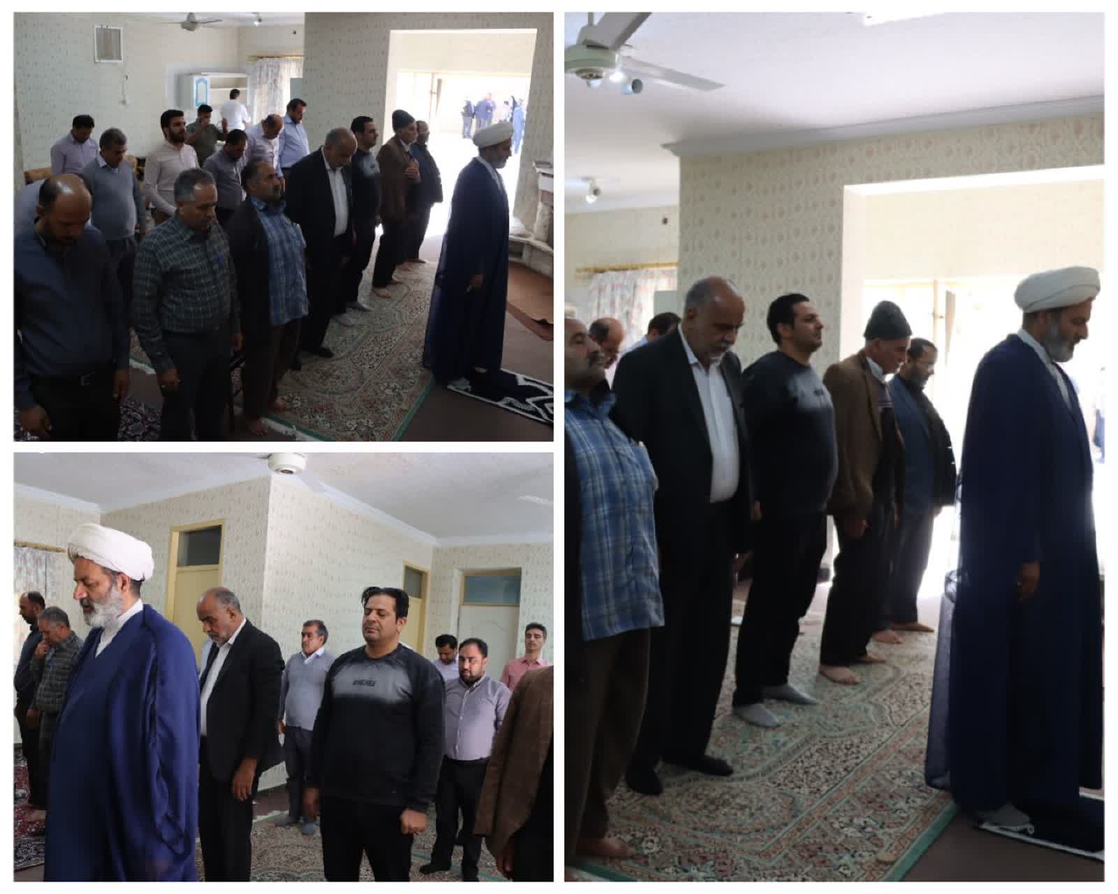 حضور محمد رضا صباغیان در بین مردم و نمازگزاران روستای هنزا شهرستان مهریز و اقامه نماز ظهر و عصر