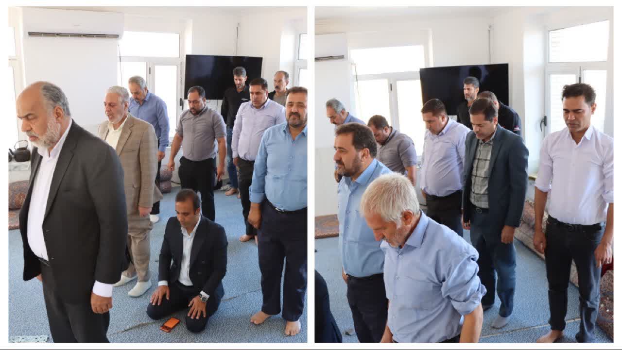 🔻 حضور محمد رضا صباغیان در بین مردم و نمازگزاران روستای خوش خوش آباد شهرستان بهاباد و اقامه نماز ظهر و عصر