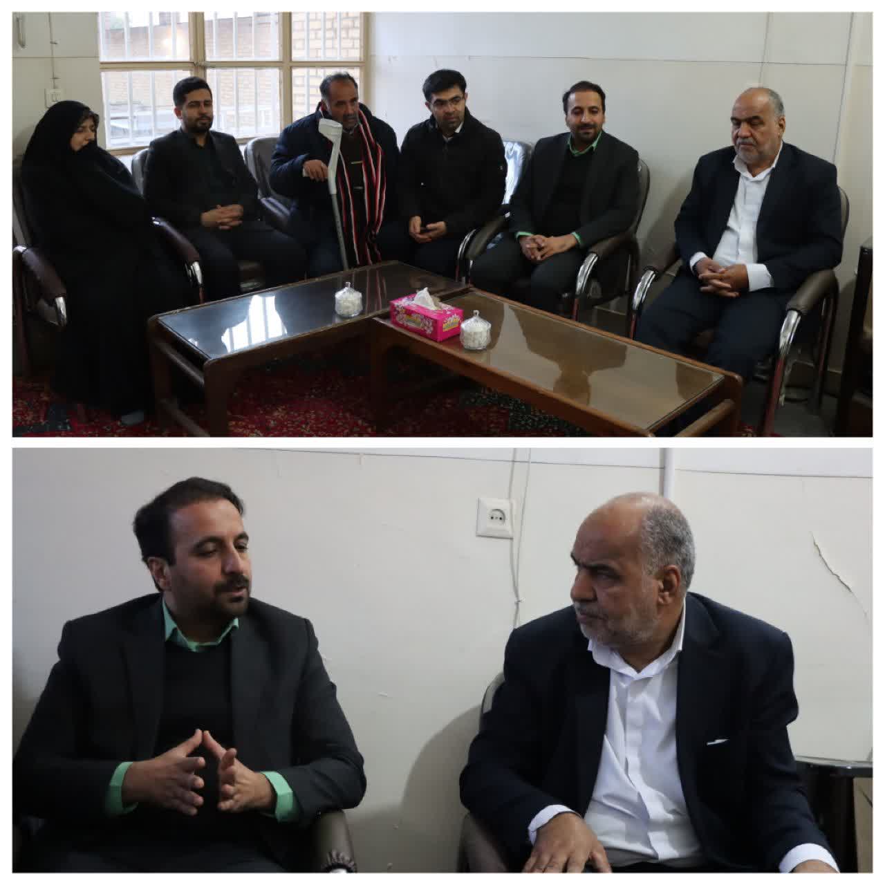 نشست محمدرضا صباغیان با مسئولین خیریه یاران مهربانی شهرستان مهریز